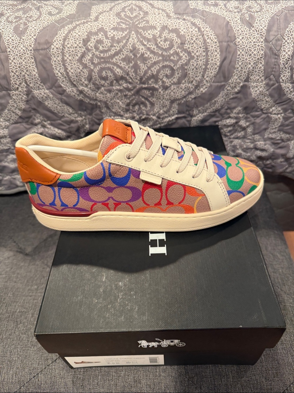 Coach Lowline Multicolor Canvas Sneaker - Cream - Picture 5 of 5
